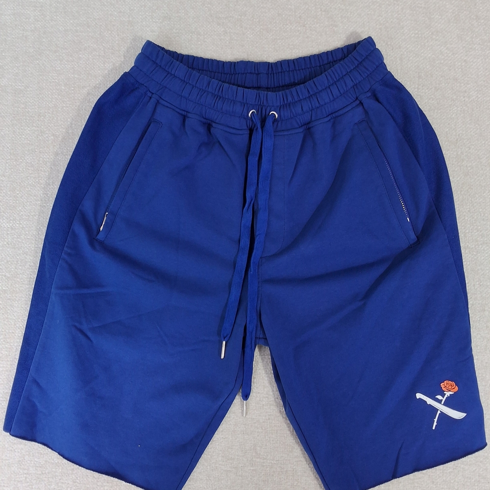 Survival Brand Mens Blue Sweat Shorts Large